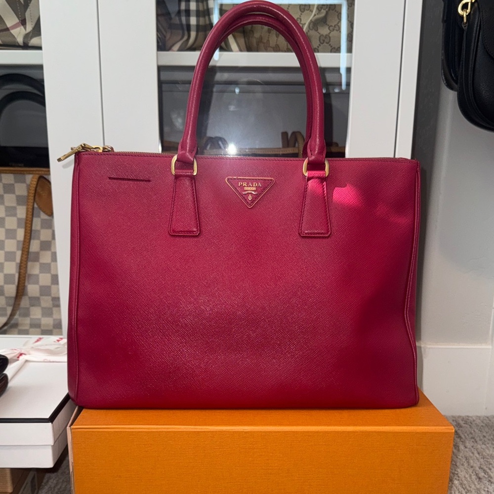 AUTHENTIC Prada Women's Red Leather Satchel